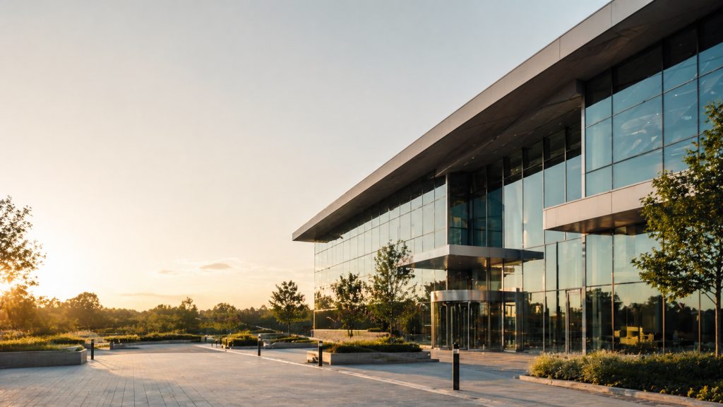Energieberatung Gewerbe – modernes Bürogebäude mit energieeffizienter Architektur